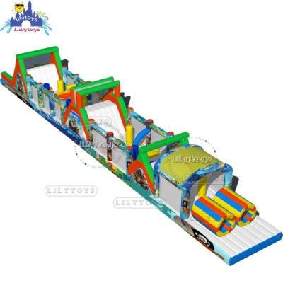 Wholesale Cheer Amusement Adult Bouncer Frozen Inflatable Obstacle Course for Both Adult and Children