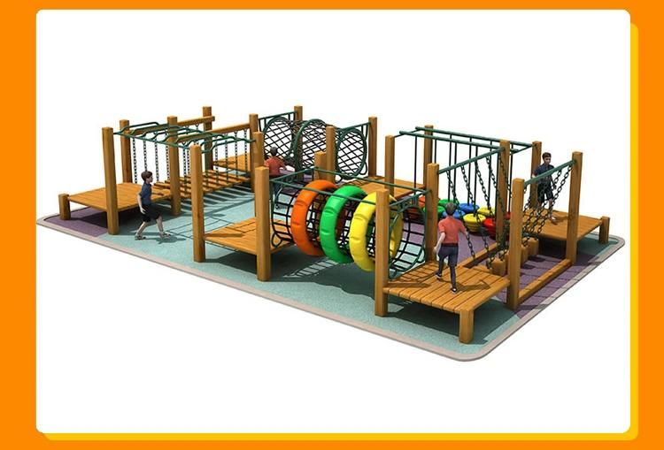 Kids Outdoor Bridge Gym Expand Training Equipment Climbing Wall Rope Tunnel