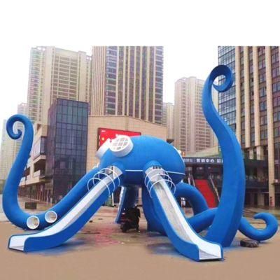 Outdoor Stainless Steel Octopus Slide Climbing Park Scenic Playground Equipment