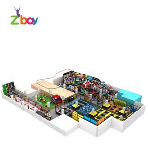 Popular Theme Park Large Children Indoor Playground Equipment Malaysia with Trampoline