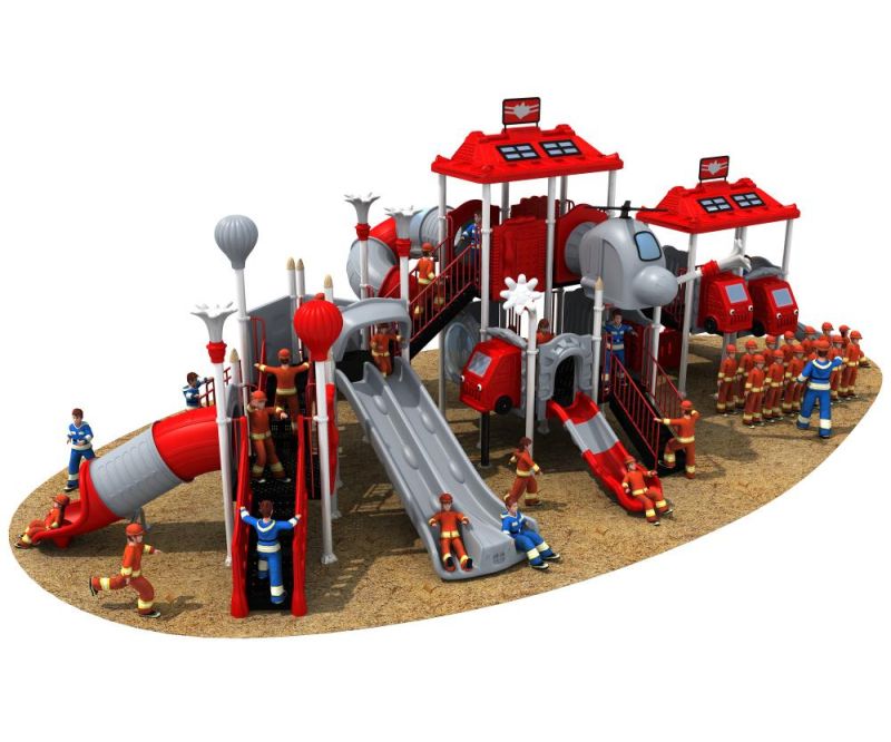 Huadong Large Slide Castle Professional Kids Outdoor Playground Equipment Fireman Game Park