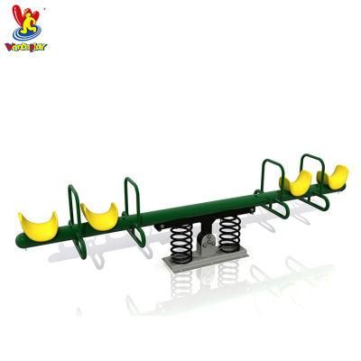 Outdoor Amusement Park Playground Equipment Kids 4-Seats Seesaw Play