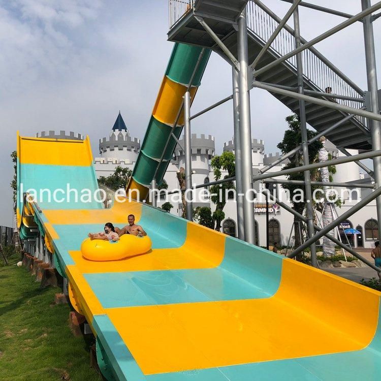 Big Water Park Boomerango Slide with Fiberglass Material for Adult