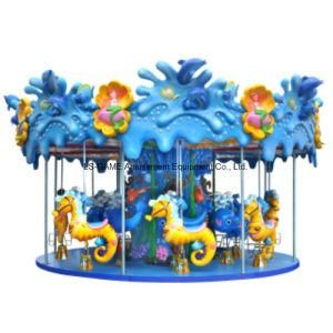 12 Seats Revolving Sea Horses Carousel for Amusement Park