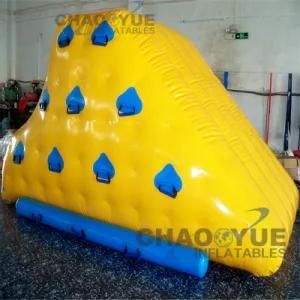 Yellow 0.9mm PVC Inflatable Water Climbing Wall Water Iceberg
