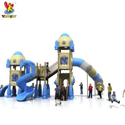 Rocket Outdoor Playground Equipment Kids Plastic Slide