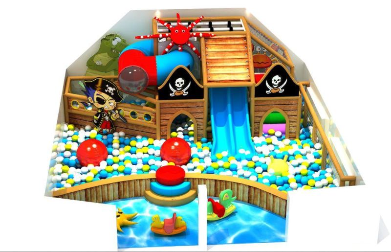 Mini Pirate Style Indoor Playground, Children′s Ocean Ball Pool