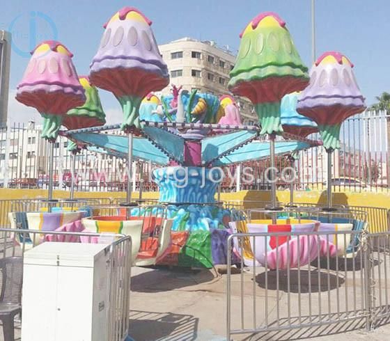 Outdoor Game Rotary Swing Happy Turntable Jelly Fish Rides Happy Jellyfish Rides for Kids and Adults