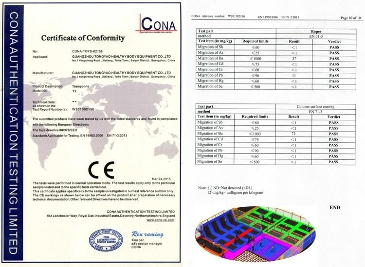 Customized Commercial Trampoline Park Entertainment Equipment