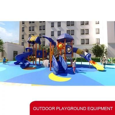 Popular Outdoor Children Play Area Playground Equipment Slides with Swing Set for Kids