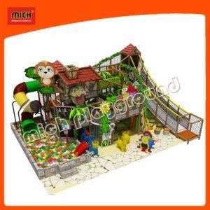 Children Jungle Gym with Spiral Tube Slide