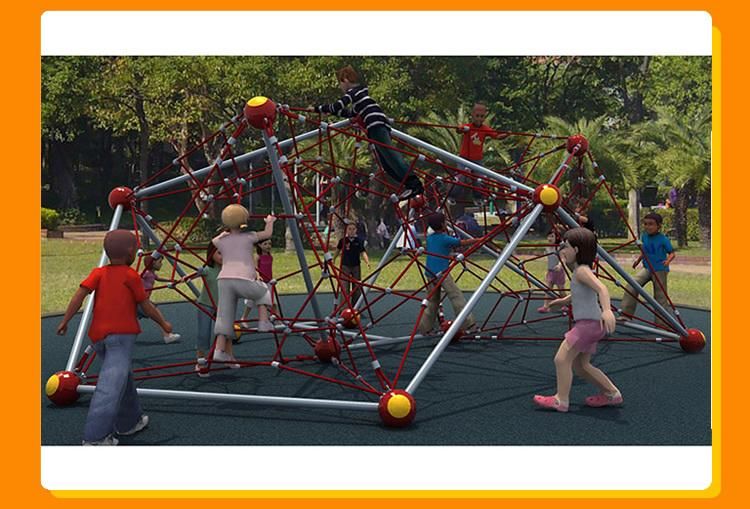 High Quality Amusement Park Outdoor Kids Climbing Net Wall Spider Tower Playgrounds