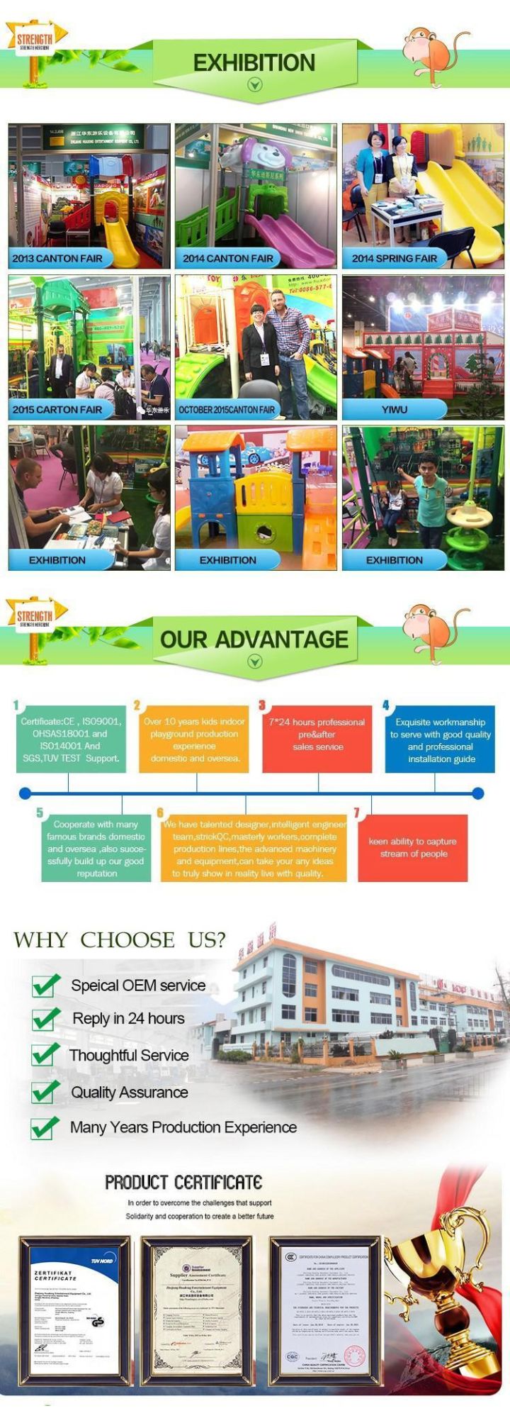 Fast Delivery Playground, Kids Outdoor Playground Children′s Park Anti-Fading Anti-Aging with ISO/ASTM/TUV Certificates