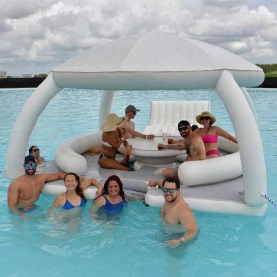 Commercial Leisure Platform Inflatable Floating Island Yacht Tents for Recreation