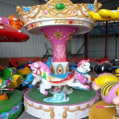 Amusement Park Mini Musical Carousel Electric Merry Go Round