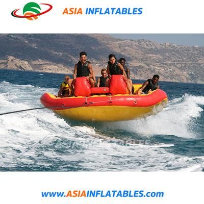 Inflatable Towable Banana Slider Flying Floating Water Bike Pedal Boat for 9 Riders