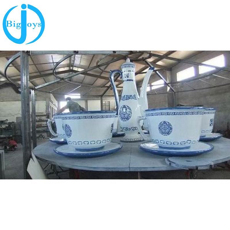 Kids Carnival Rides Fiberglass Material Amusement Park Coffee Cup Rides