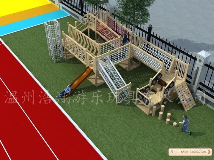 Backyard Outdoor Adventure Wooden Playground for Preschool