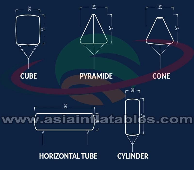 Sea or Lake Event Use Tube Inflatable Warning Marker Buoys