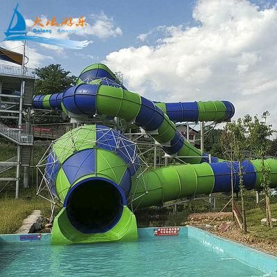 Super Speed Spiral Outdoor Play Area Playground Water Slides Water Play Items