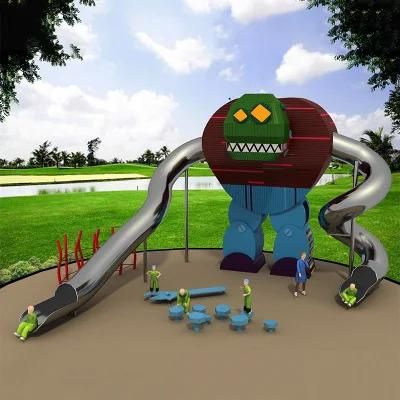 Big Slides Customized Children Plastic Outdoor Playground Equipment