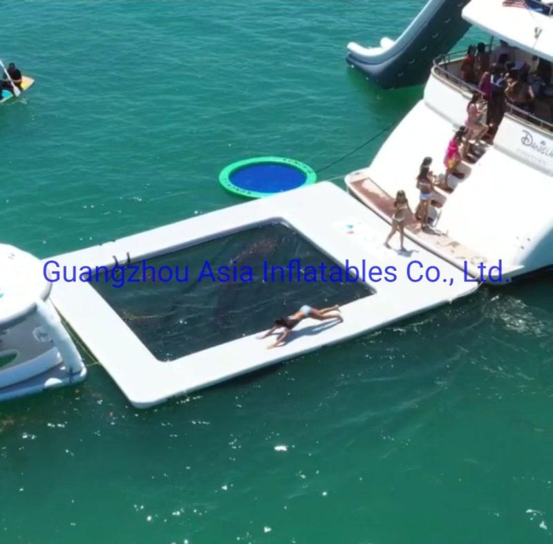 Aquabanas Inflatable Floating Platform Inflatable Aqua Banas Water Platform for Sunbathing