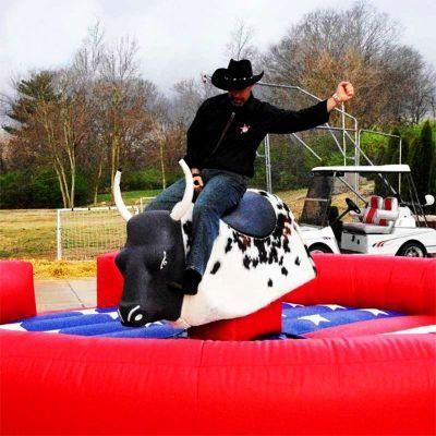 5X5m Mechanical Bull Rodeo Inflatable Games Sport Rodeo Bull Inflatable for Kids/Adults