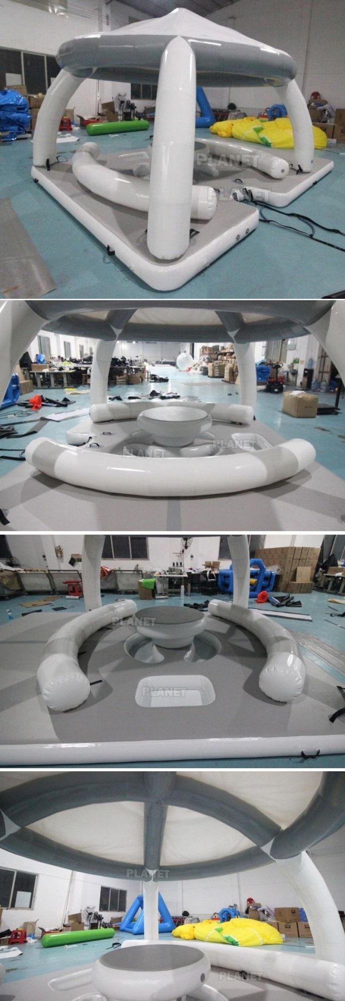 Outdoor Adults Water Play Equipment Inflatable Water Pontoon Shoal Tent Inflatable Water Platform Camping Float Tent