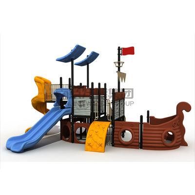 Kids Play Slide Commercial Pirate Ship Outdoor Playground Equipment