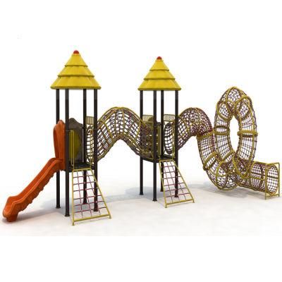 New Amusement Park Kids Outdoor Slide with Climbing Net