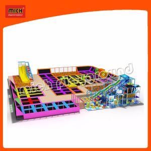 Children Indoor Playground Equipment with Indoor Trampoline and Foam Pit