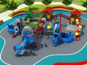 Plastic Material and Outdoor Playground Type Kids Play Equipment Slides (HD16-015A)