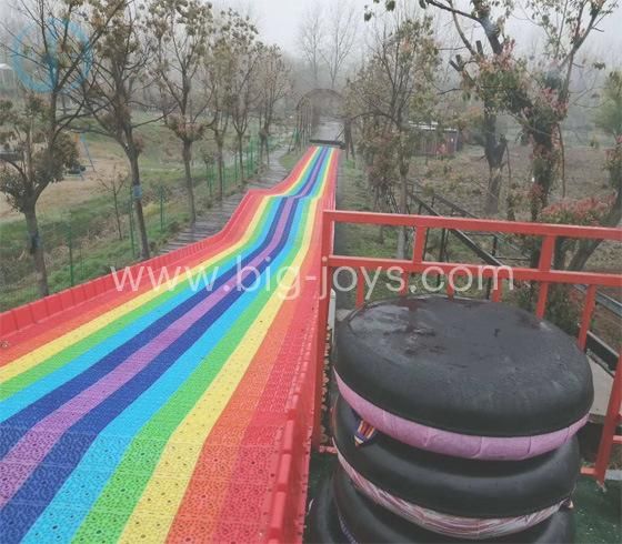 Playground Amusement Park Donut Glider Tire Rainbow Dry Snow Donut Slide for Outdoor Play for Adults and Child
