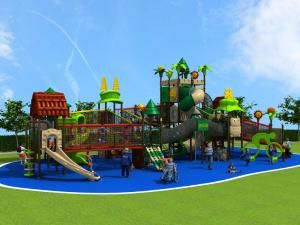 Plastic Material and Outdoor Playground Type Kids Play Equipment Slides (HD16-032A)
