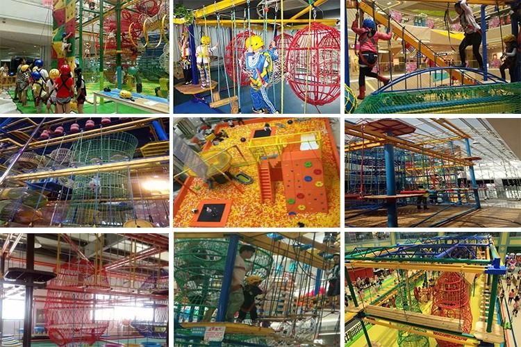 Indoor Playground with Plastic Slides Trampoline and Ball Pools