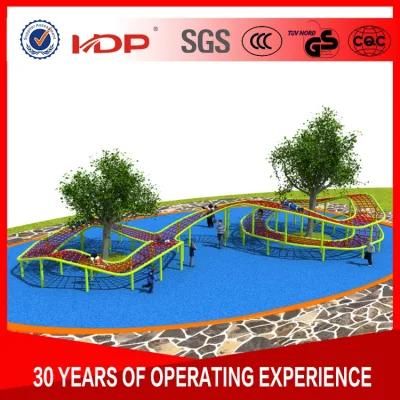 Multiplayer Colorful Braided Rope Nets Outdoor Playground, Children Equipment