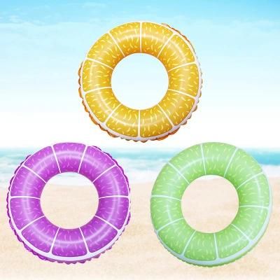 Summer Outdoor Water Play Equipment Toys Inflatable PVC Fruit Swim Ring