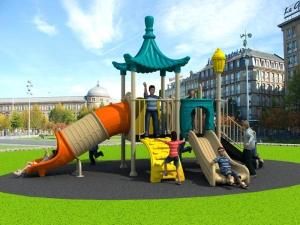 Plastic Material and Outdoor Playground Type Kids Play Equipment Slides (HD16-048A)