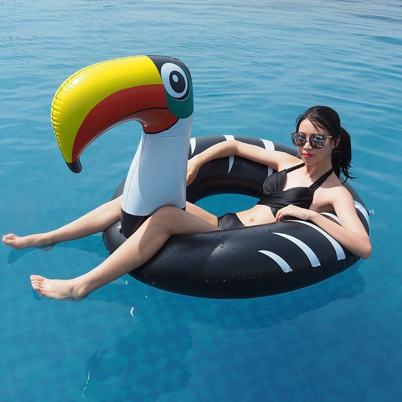 Swmmer Swimming Pool Water Play Toys Inflatable PVC Toucan Swim Ring Pool Float