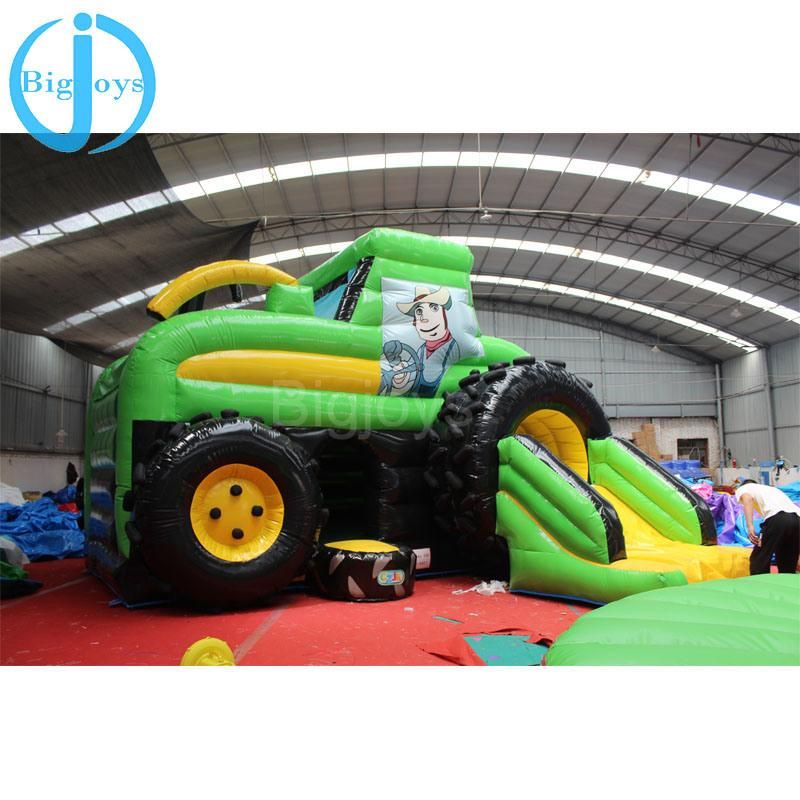 Inflatable Tractor Games, Children Jumping Bouncer Castle