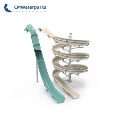 Exciting Commercial Use Spiral Slide and Straight Slide Combination