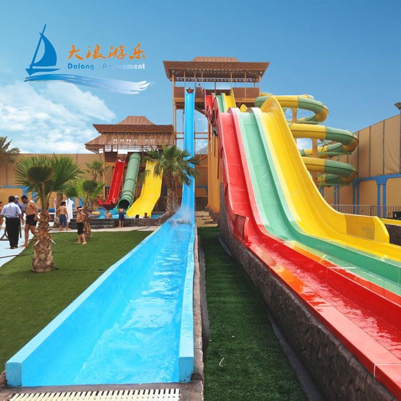 Aqua Park Water Playground Equipment Fiberglass Rainbow 3-6 Lanes Water Slides for Adults (DL-14103)