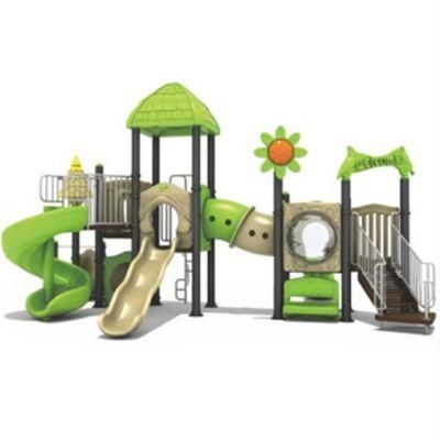 Customized Outdoor Playground Plastic Slide Kids Amusement Park Equipment 272b