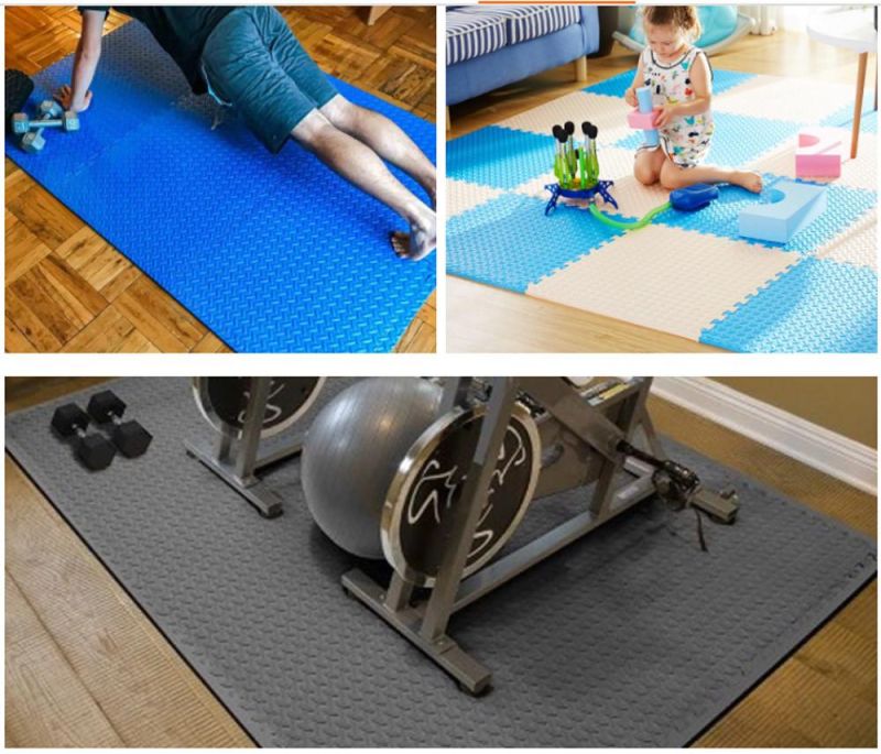 60X60X1.2cm Interlocking EVA Soft Foam Exercise Floor Mat Gym Garage House Office Mat