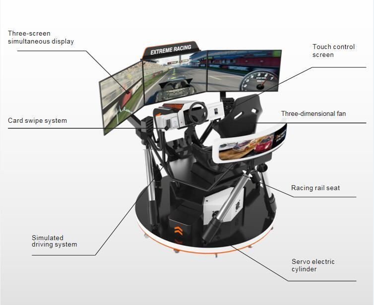New Electric 9d Vr Car Racing Game Driving Simulator Machine