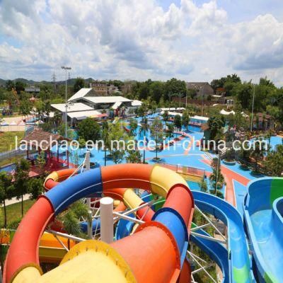Amusement Park Fiberglass Water Slide Playground Project Design