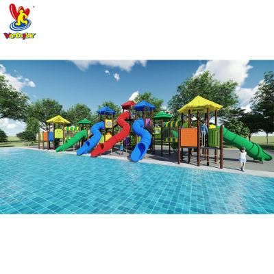 GS TUV Standard Plastic Toy Indoor Kids Outdoor Amusement Park Swimming Pool Playsets Children Water Park Slide Games Playground Equipment