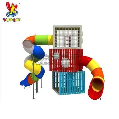 Children Outdoor Playground Equipment with Tunnel Slide Color Kids