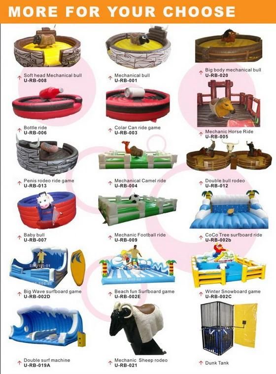 Outdoors Bottle Mechanical Bull Ride Inflatable Bull Riding Inflatable Mechanical Bull for buyer to Rent