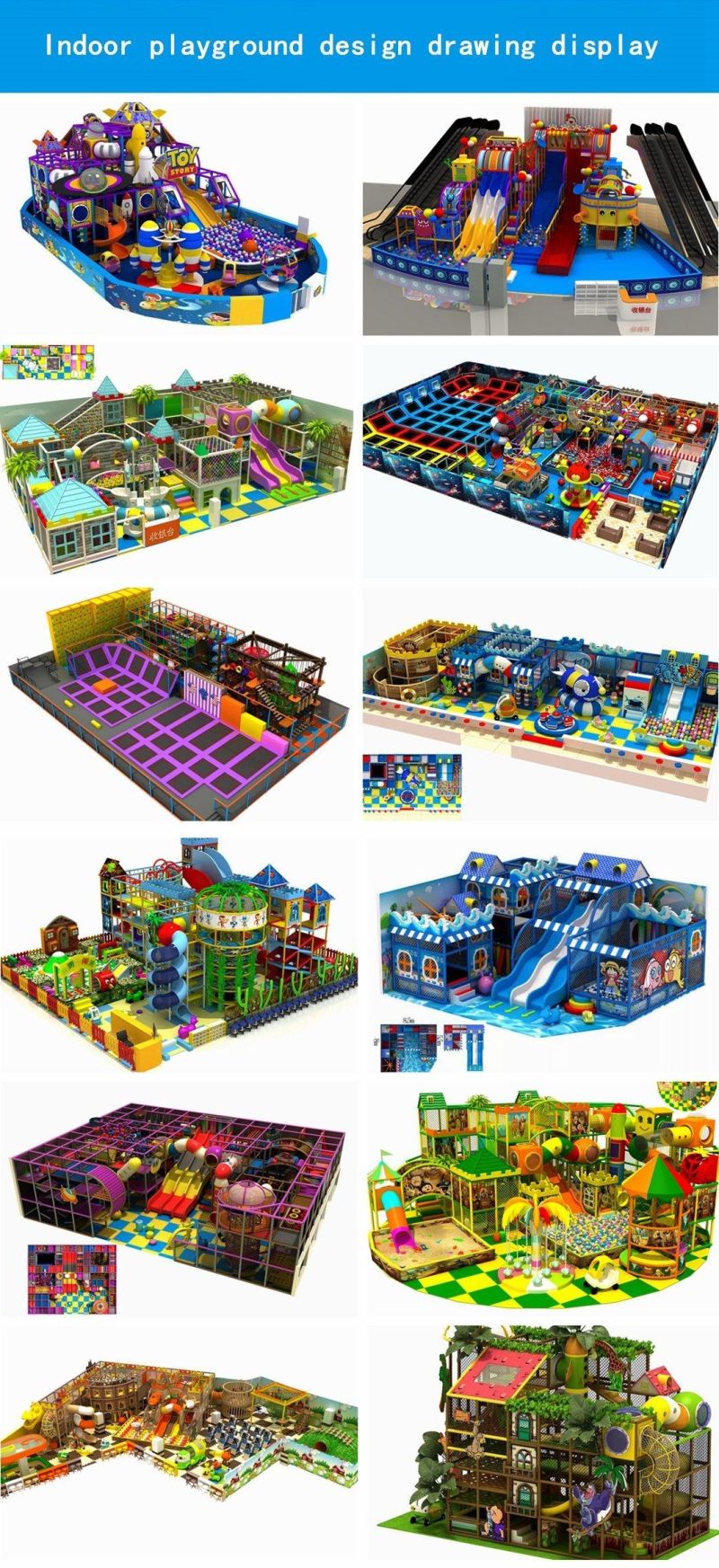Indoor Large Commercial Naughty Castle Playground Combination Equipment Kids Toys